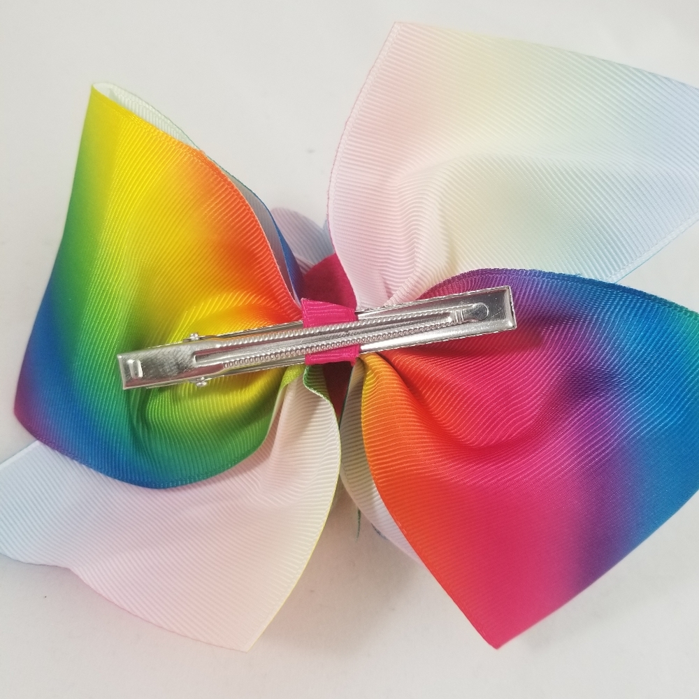 Rainbow Hair Bow - Picture 2 of 3